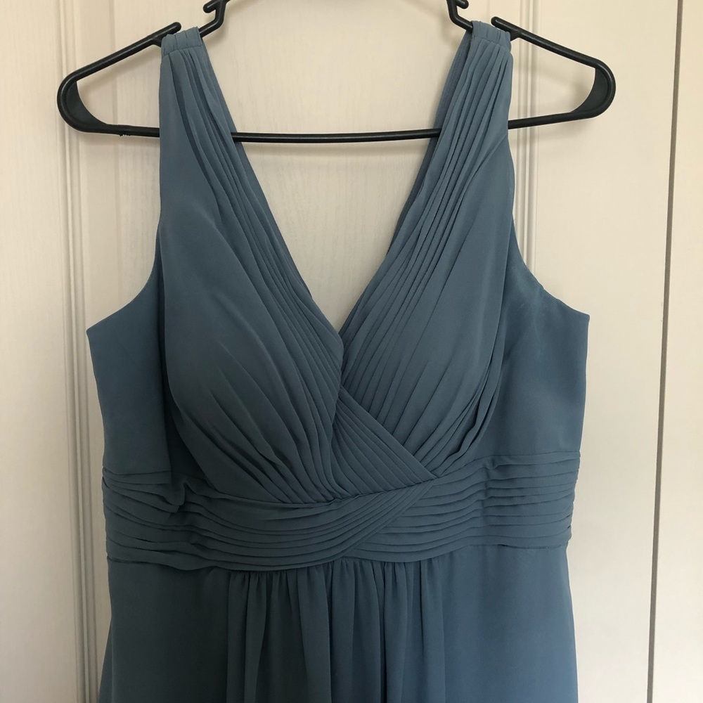 Christina Wu Slate Blue Bridesmaid Dress